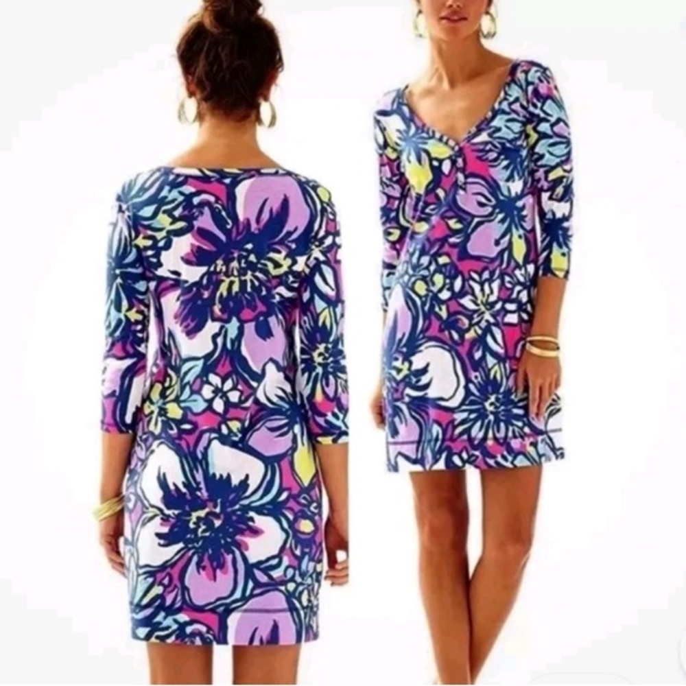 Lilly Pulitzer #81319 Women's Tropical Pink Catwalkin Palmetto Dress Size Small - Picture 1 of 15
